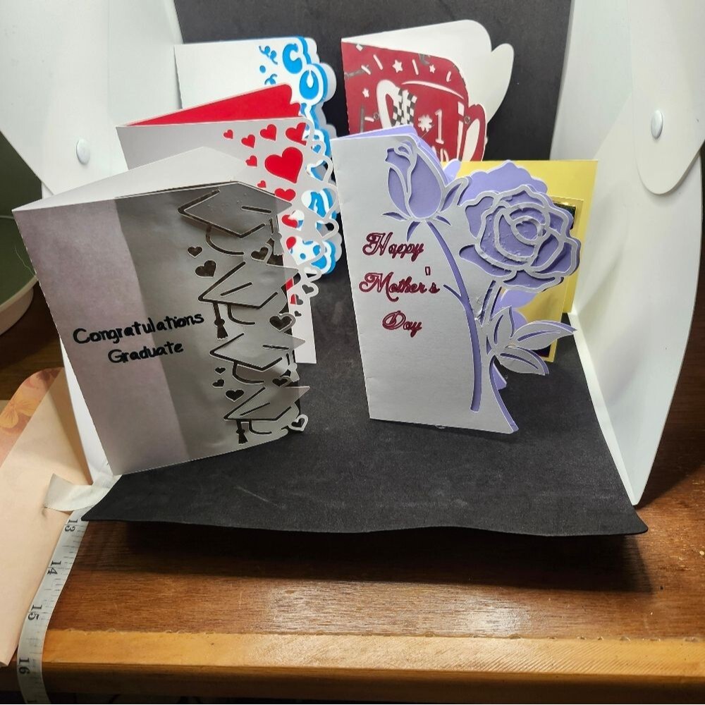 Hand Crafted Colorful All Occasoin Cards Set of 12 - Picture 8 of 13